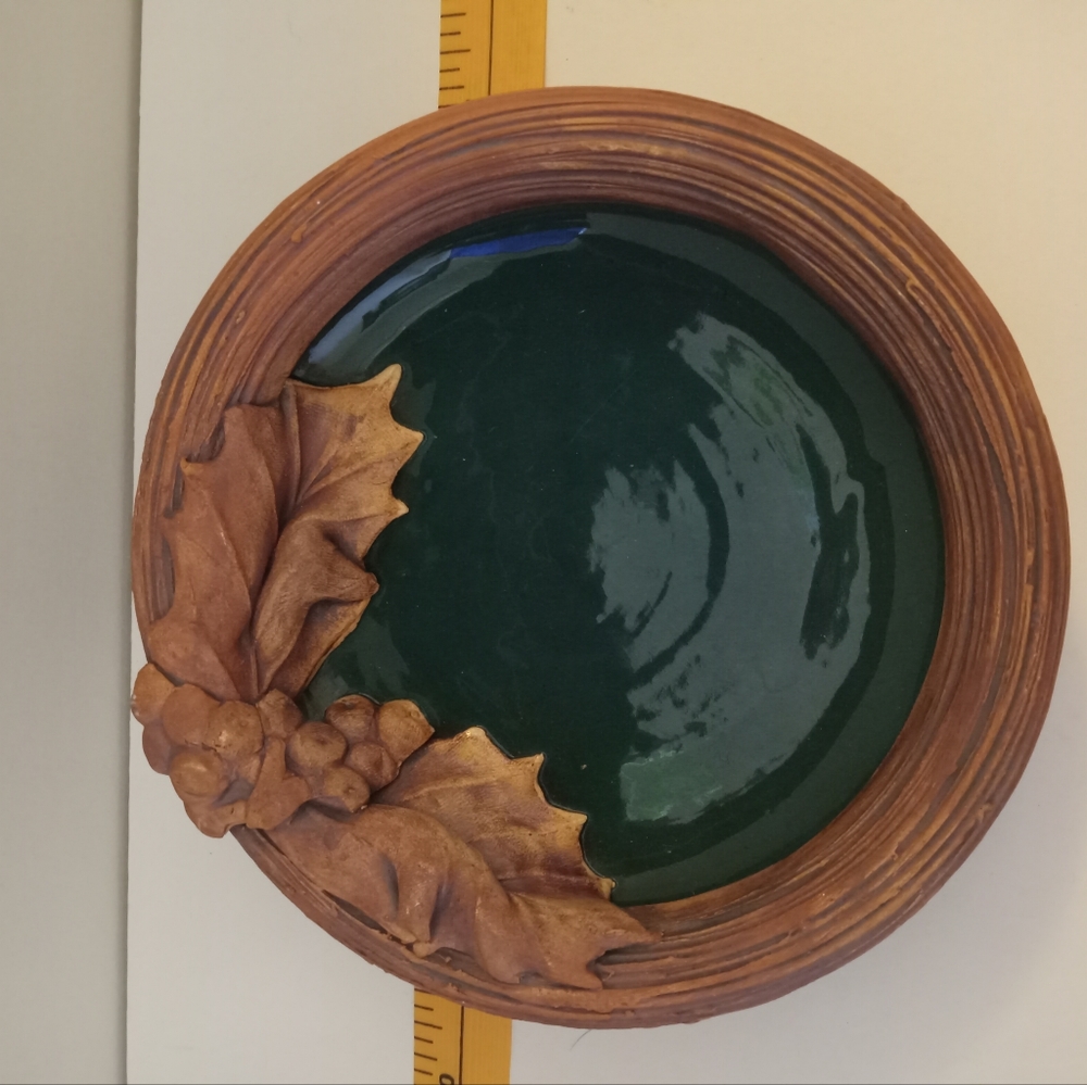 Vintage 1990 Grape Leaf Ceramic Pottery Terrafirma USA